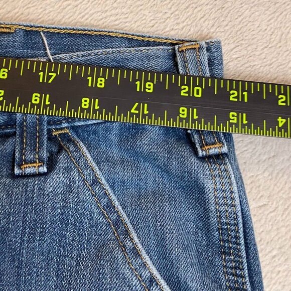 Carhartt Mens Carpenter Jeans 42x24 Relaxed Fit Denim Blue Cotton Blend Workwear - Picture 4 of 16